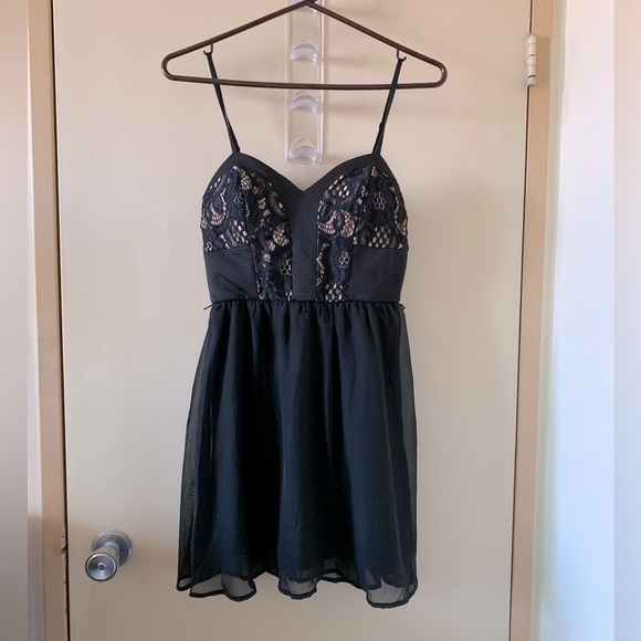 Black Spaghetti Strap Dress - Picture 1 of 8